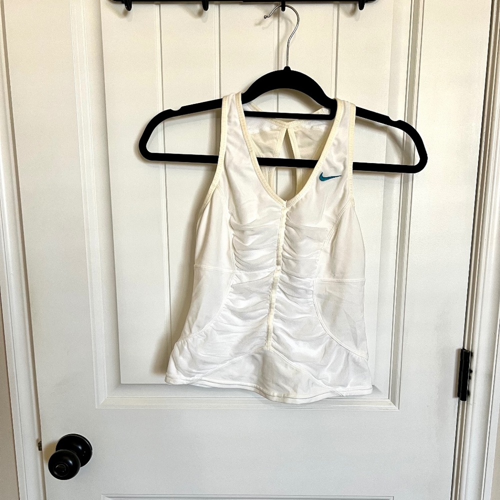 Vintage Nike White Tulle Shirt Size Small